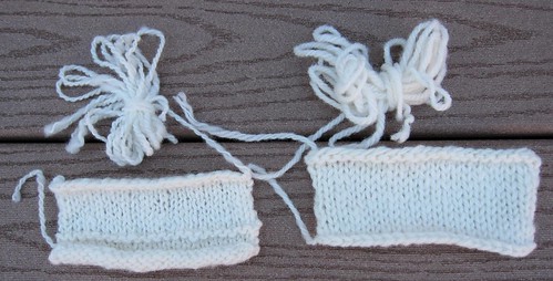 Corriedale 2 and 3 ply samples
