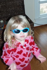 rocking her sunglasses