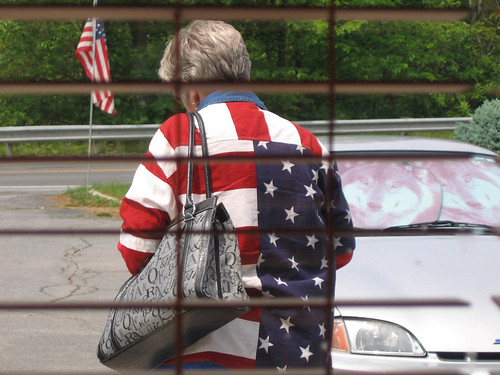 A woman in the parking lot of the Ko Ka Pac Restaurant on Main Street in Wardensville, West Virginia.  Unlike me, she remembers to bring her purse when she leaves.