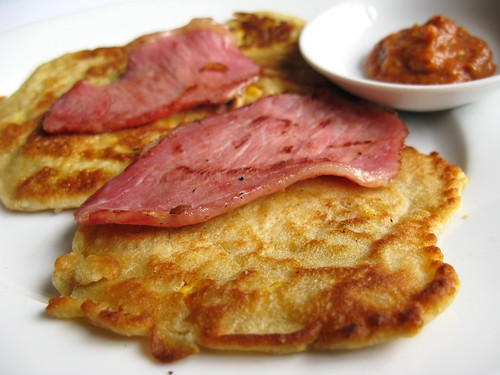 Corn cakes and ham from Sapa Rooms Boutique Hotel