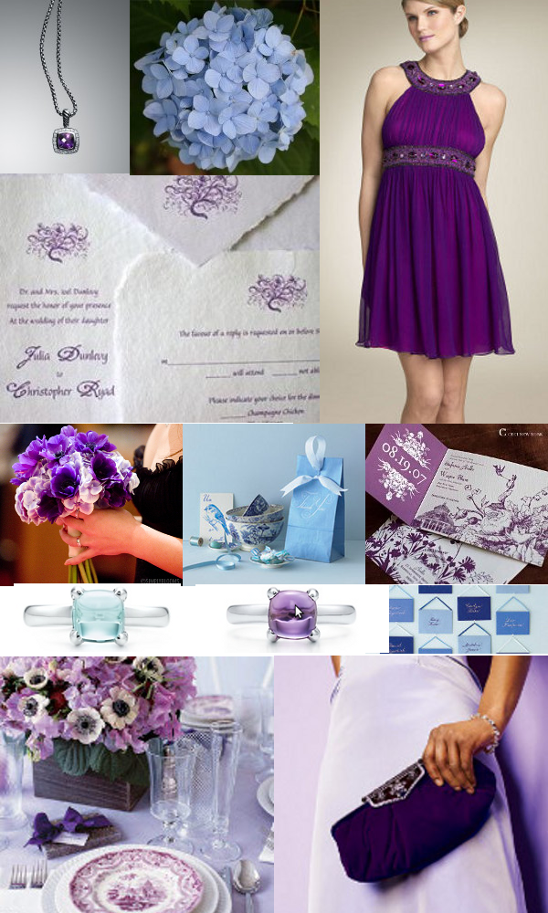Deep purple is usually suggested for fall or winter weddings since it can be