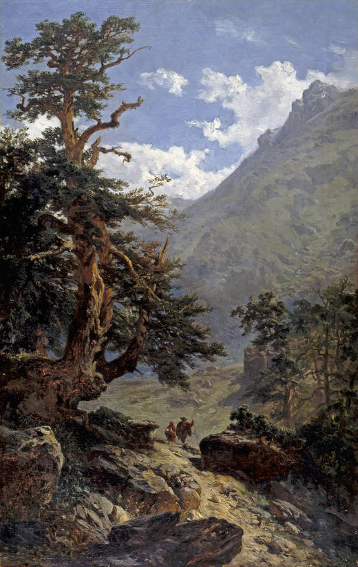 Carlos de Haes (Brussels, 1826-Madrid, 1898) La vereda (1871) Oil on canva. 93.7 x 60.4 cm. Museo Nacional del Prado, Madrid.