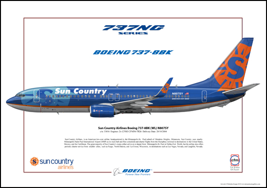 Sun Country Airlines Boeing 737-8BK (WL) N807SY