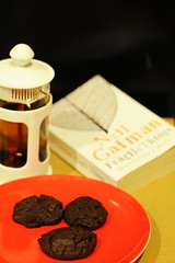 Nothing Says Home Like Mis-shapen Chocolate Cookies, A Cafetière of Earl Grey and a Neil Gaiman