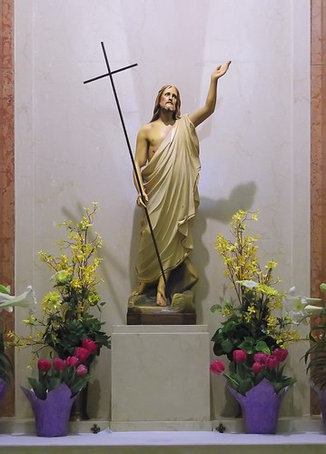 Statue of the Resurrected Christ, at Saint Gabriel the Archangel Church, in Saint Louis, Missouri, USA
