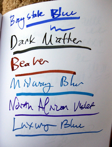 Noodler's inks tested at Boston Pen Show 2009, part 2