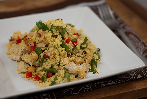 Curried Couscous with Grilled Chicken Breast