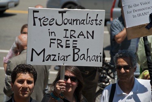 Manifestacion a favor de periodistas en Iran