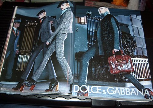 Dolce & Gabbana ad from "borrowed" Vogue magazine.