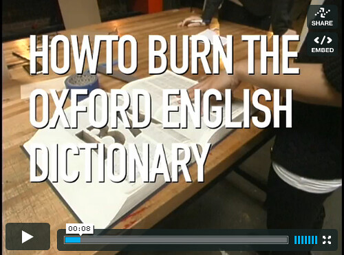 HOWTO Burn the Oxford English Dictionary
