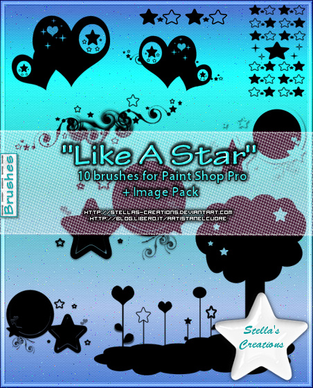 Like A Star Brushes - © Blog Stella's Creations: http://sc-artistanelcuore.blogspot.com