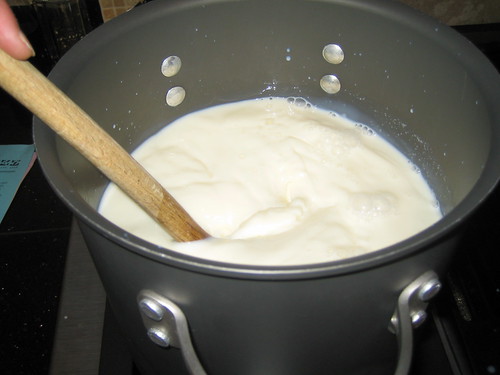 heating the milk