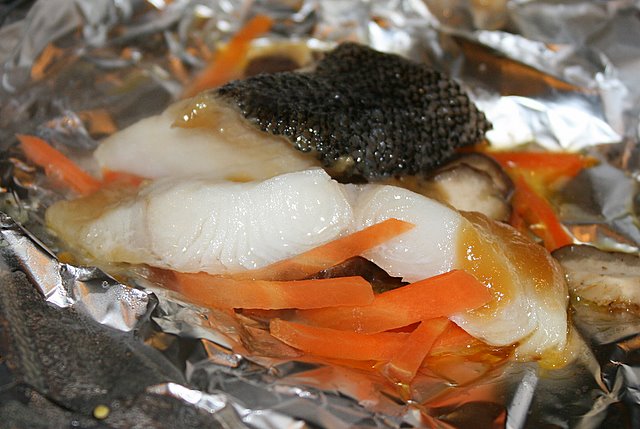 Miso gindara - codfish in parcel