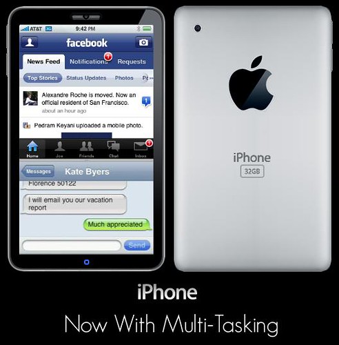 iPhone 4G Mockup, now with multi-tasking