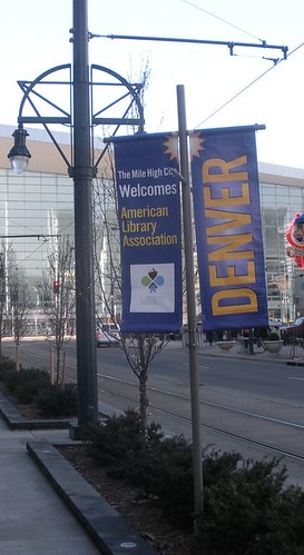 2009 ALA Midwinter Meeting banner outside Denver Convention Center