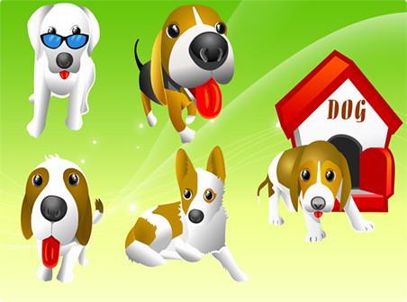 Free vector dogs by