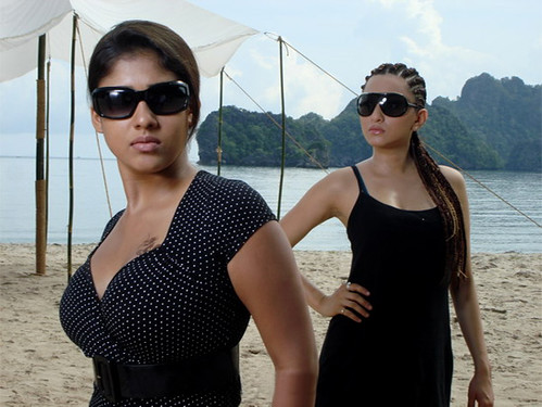 Tamil Actress Nayanthara Sexy In Black Dress