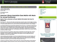SMS Reference News: Mosio's Text a Librarian - Powering Mobile Info Booth at ALA Annual Conference by noelieo