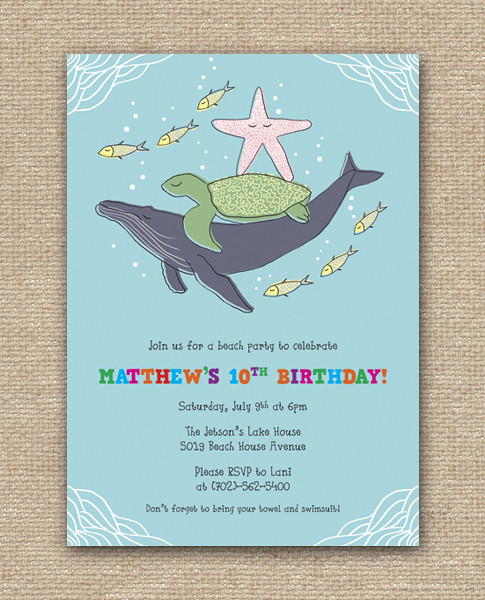 Ocean Friends Party_Blue_Layout, Under The Sea Invitation, Ocean Invitation, Deep Blue Sea Invitation, Beach Party Invitation, Summer Beach Party, Announcement Card, Personalized Party Invitation, Birthday Invitation Designs, Fabulous Invitation Designs, DIY Party Design Invitations, Personalized Invitations
