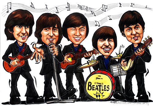 Beatles caricatures for Ernst & Young