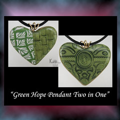 Green Hope Pendant - Two pendants in One