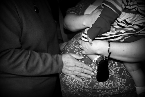 baby boy on the way (black and white)