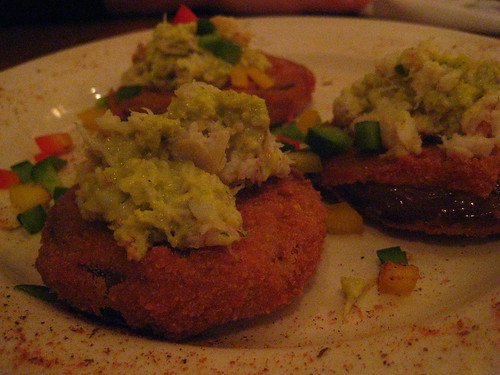heaven on seven fried green tomatoes with crab meat