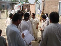 Checking the list of IDPs in Labour Colony Mardan