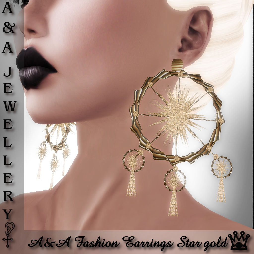 A&A Fashion Earrings Star Gold