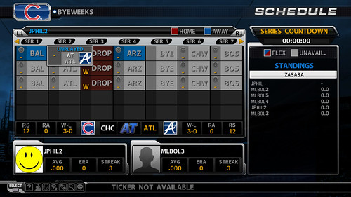 MLB 09 The Show League Schedule