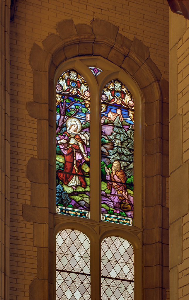 Former Daughters of Charity chapel, at the University of Missouri - Saint Louis, in Normandy, Missouri, USA - stained glass window 6