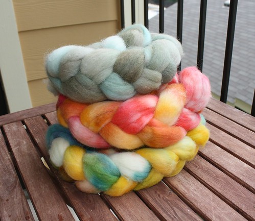 Braided Hand-dyed Rovings