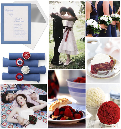 I just love the idea of a casual red white and blue affair
