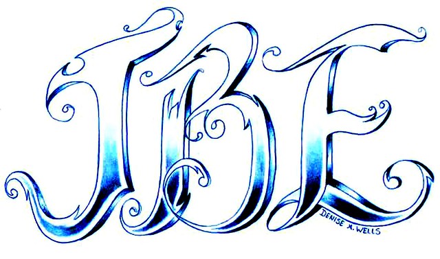 "JBE" Initials Tattoo design by Denise A. Wells
