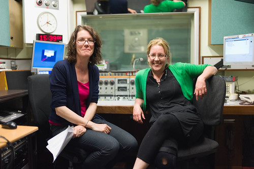 Annette Mackenzie and Carrie Gracie at the BBC World Service