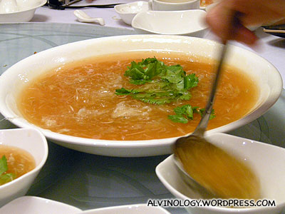 Sharks fins soup (I will not order this dish personally, but if its served, I will still eat it)