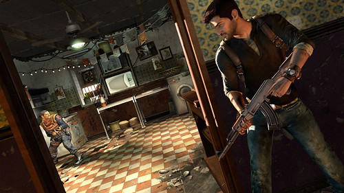 Uncharted 2 Among Thieves screenshot - Drake Enemy Interior
