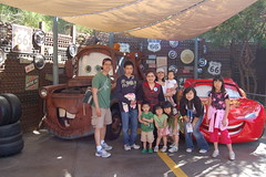 Group picture with Lightning McQueen and Mater