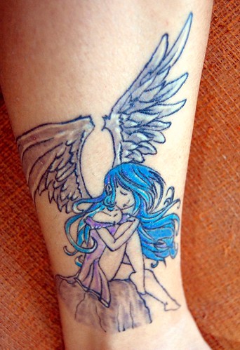 Angel Tattoo in Color,tattoos,tattoo designs