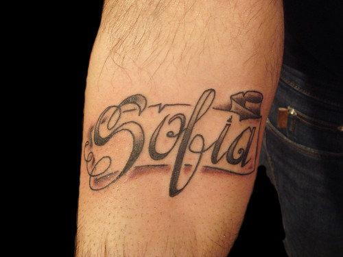  Tattoo Name and scroll 