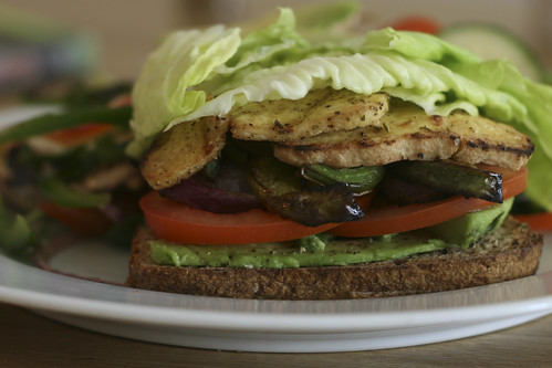 Open-Faced Grilled Tofu Sandwich