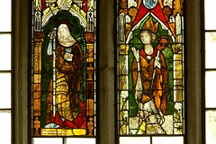 Medieval stained glass panels - Stanford-on-Avon