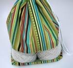 Peek-a-boo Project Bag (medium stripes)