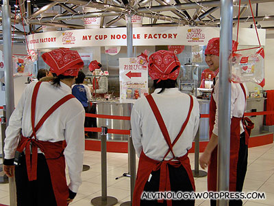 The staff at the cup noodle factory