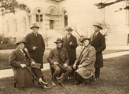 Lionel Lindsay, second from right. Adelaide, 1924.