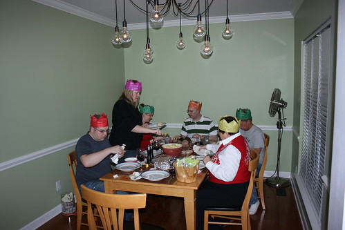 X-mas dinner- don't ya love our hats?