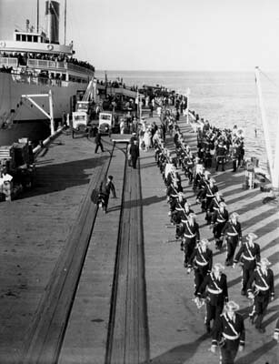 Troops on the S.S. Catalina