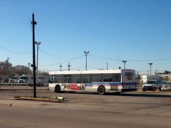 CTA Route # 52 Kedzie / California Avenue bus at the north terminal. Chicago Illinois. January 2007.