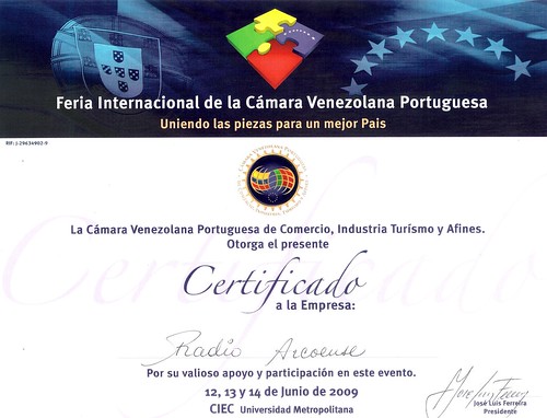 Radio Arcoense Cavenport Certificado