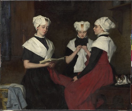 Three girls from the Amsterdam Orphanage. Thérèse Schwartze, 1885.